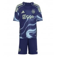 Stroje piłkarskie Ajax Kasper Dolberg #9 Koszulka Wyjazdowej dla dzieci 2025-26 Krótki Rękaw (+ szorty)